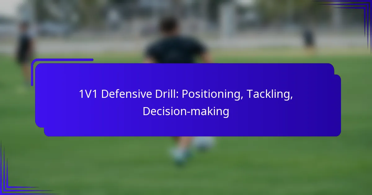 1V1 Defensive Drill: Positioning, Tackling, Decision-making