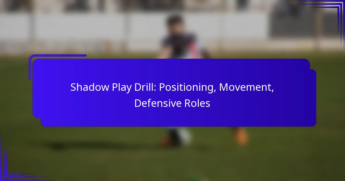 Shadow Play Drill: Positioning, Movement, Defensive Roles