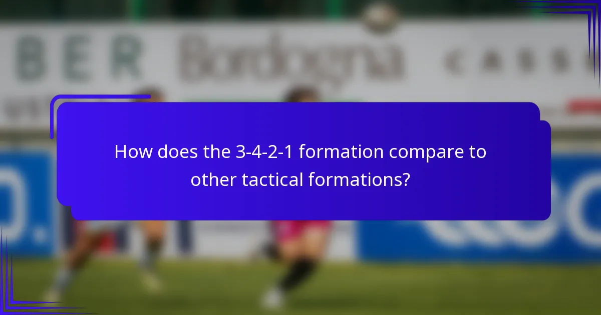 How does the 3-4-2-1 formation compare to other tactical formations?
