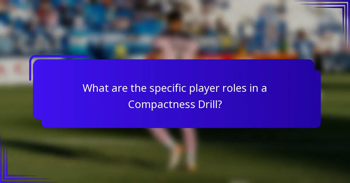 What are the specific player roles in a Compactness Drill?